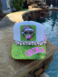 Bubble Gum Grinch Christmas Cap