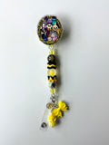 Addams Family Beaded Interchangeable Badge Reel