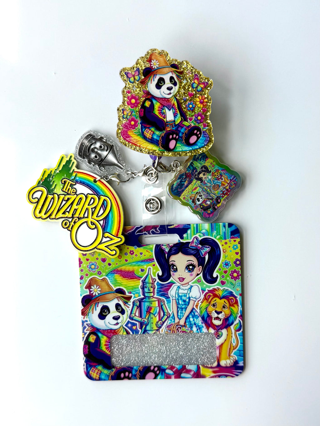 90s Rainbow Wizard of Oz Interchangeable Badge Reel Buddy
