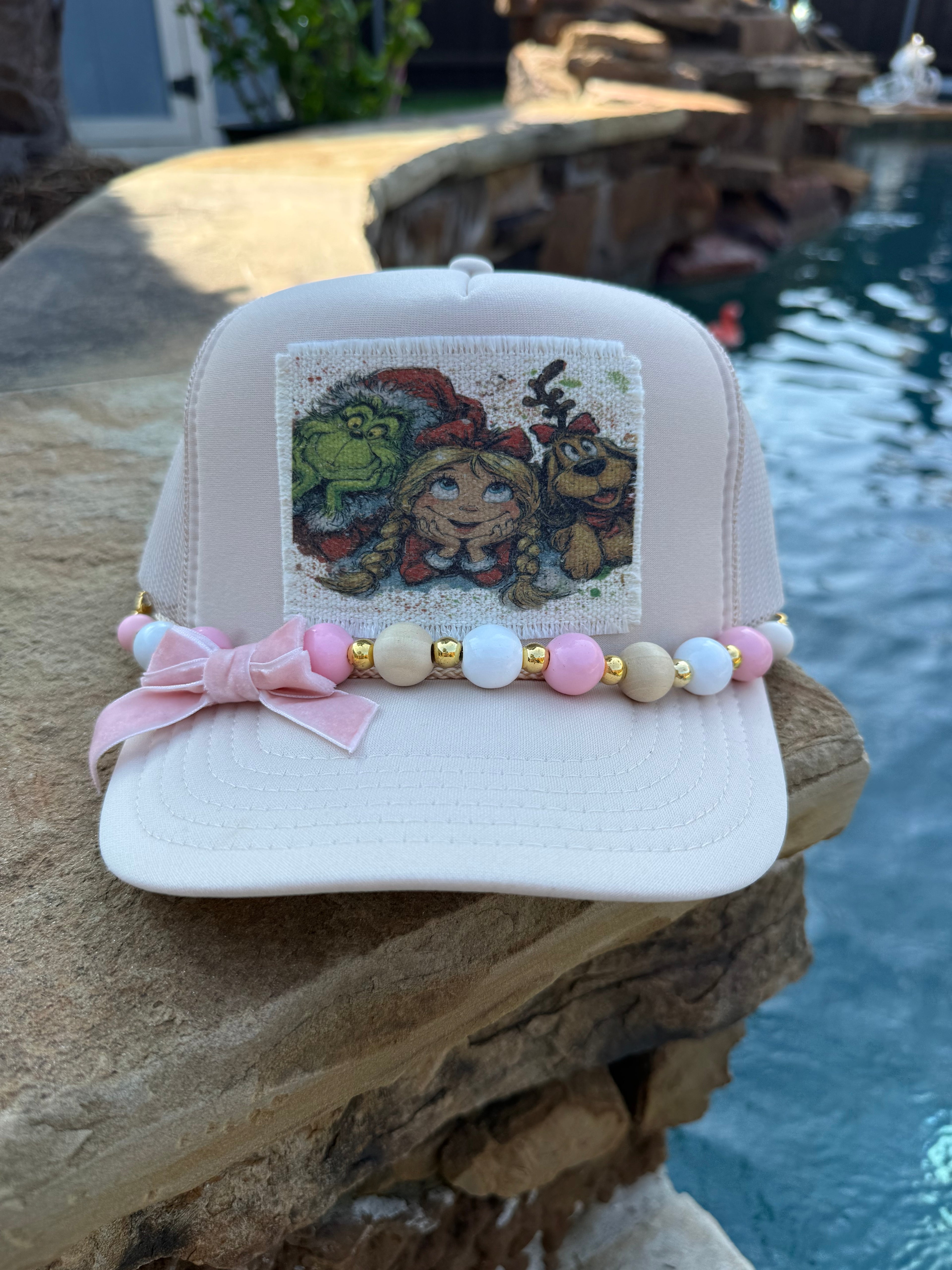 Grinch Patch Christmas Cap