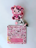 Pink Cow Interchangeable Badge Reel Buddy
