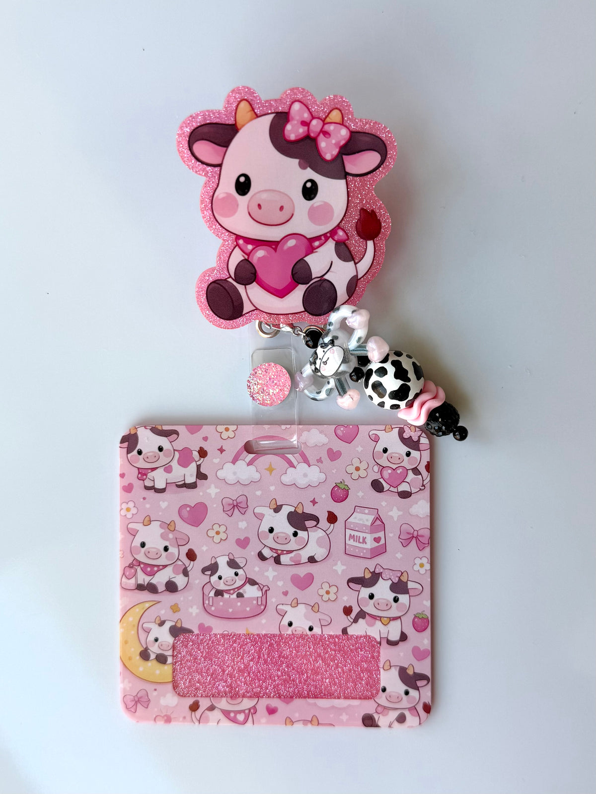 Pink Cow Interchangeable Badge Reel Buddy