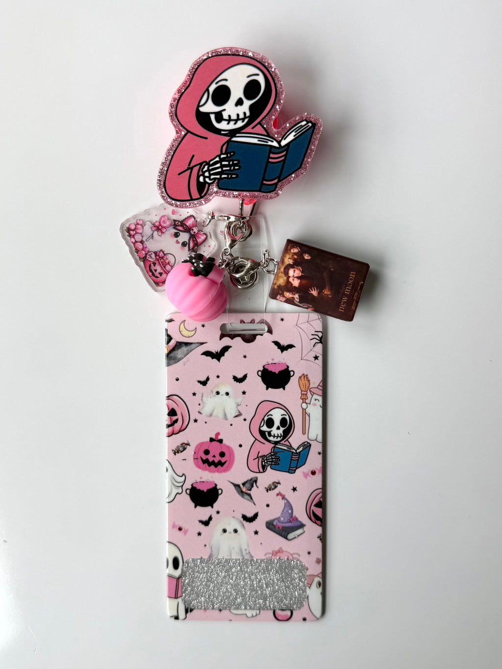 Bookish Skeleton Interchangeable Badge Reel Buddy