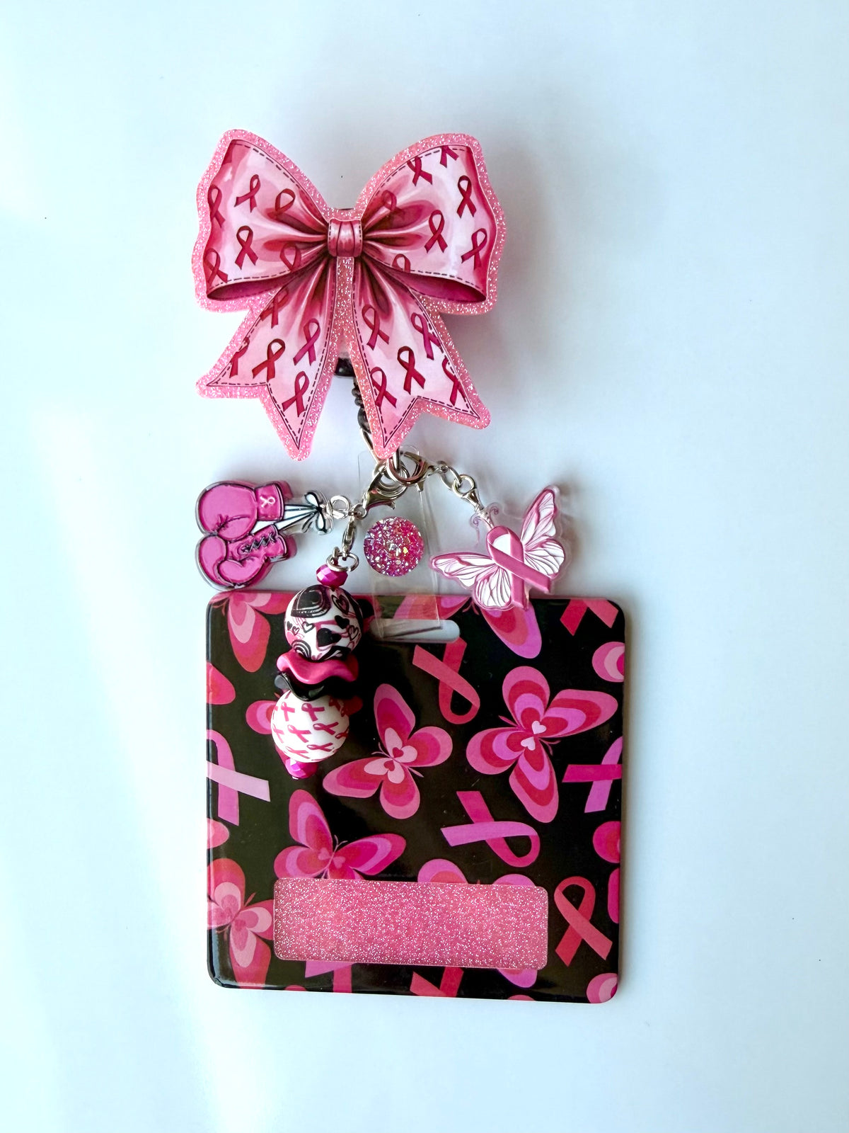 Pink Ribbon Interchangeable Badge Reel Buddy