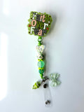Faith Over Fear Beaded Interchangeable Badge Reel