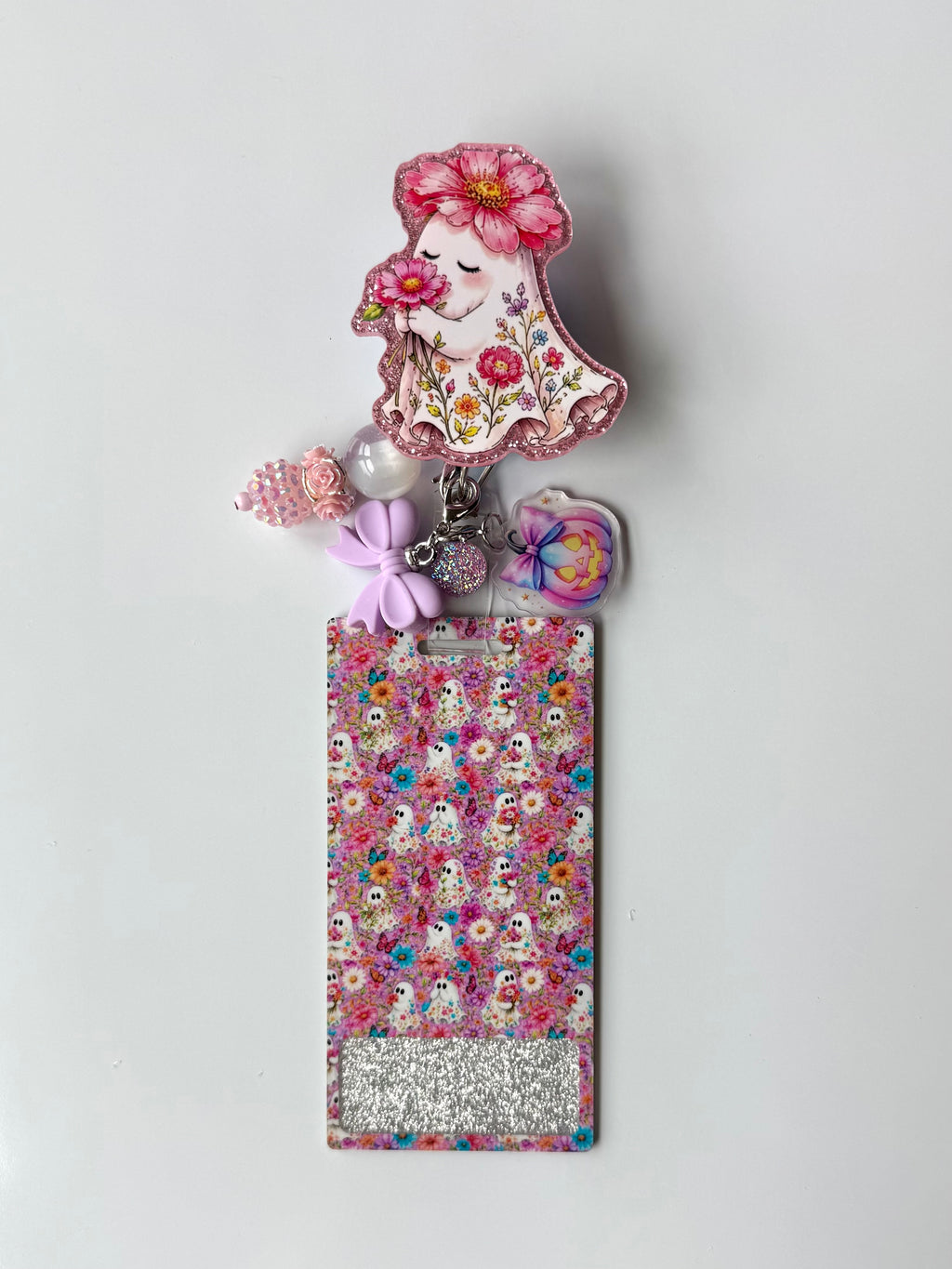 Floral Ghost Interchangeable Badge Reel Buddy