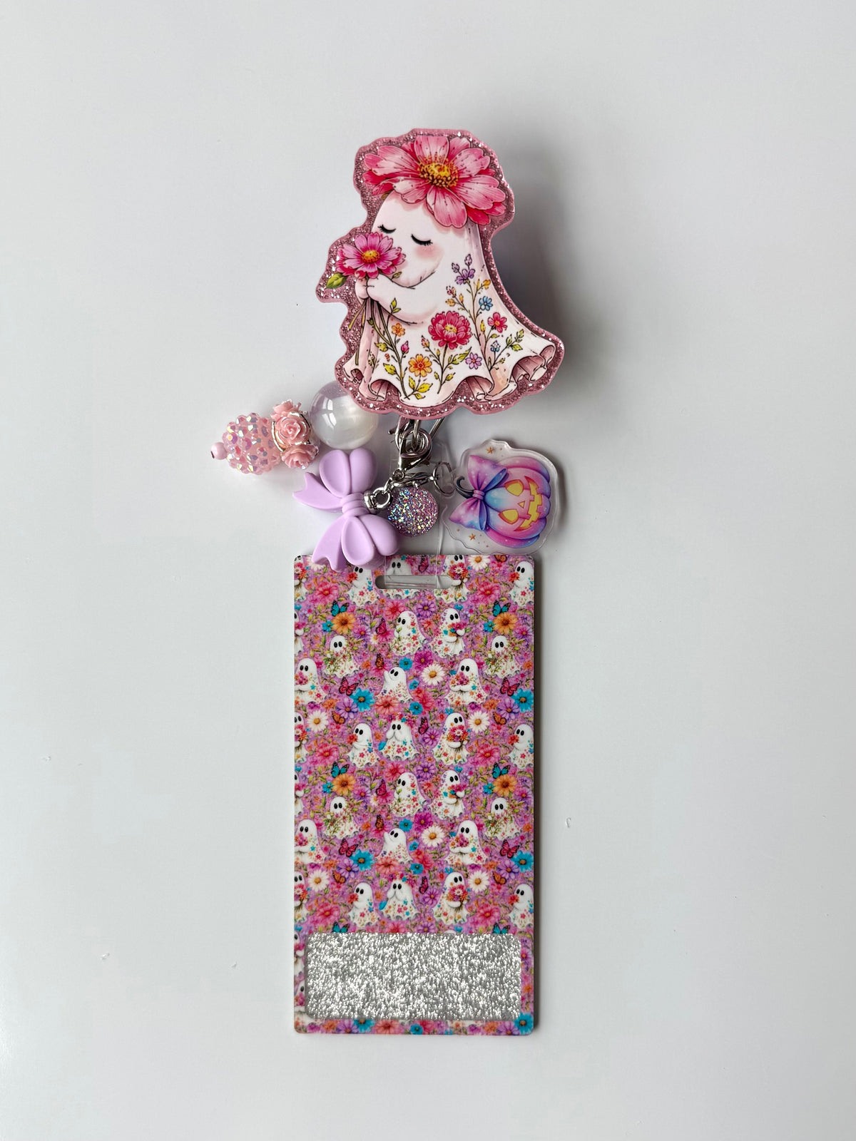 Floral Ghost Interchangeable Badge Reel Buddy