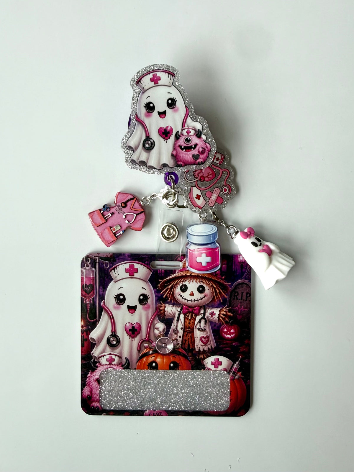 Nurse Ghost Interchangeable Badge Reel Buddy