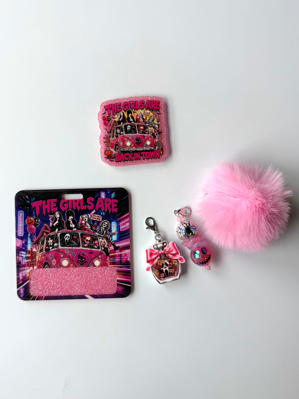 Girls are Back in Town Halloween Interchangeable Badge Reel Buddy
