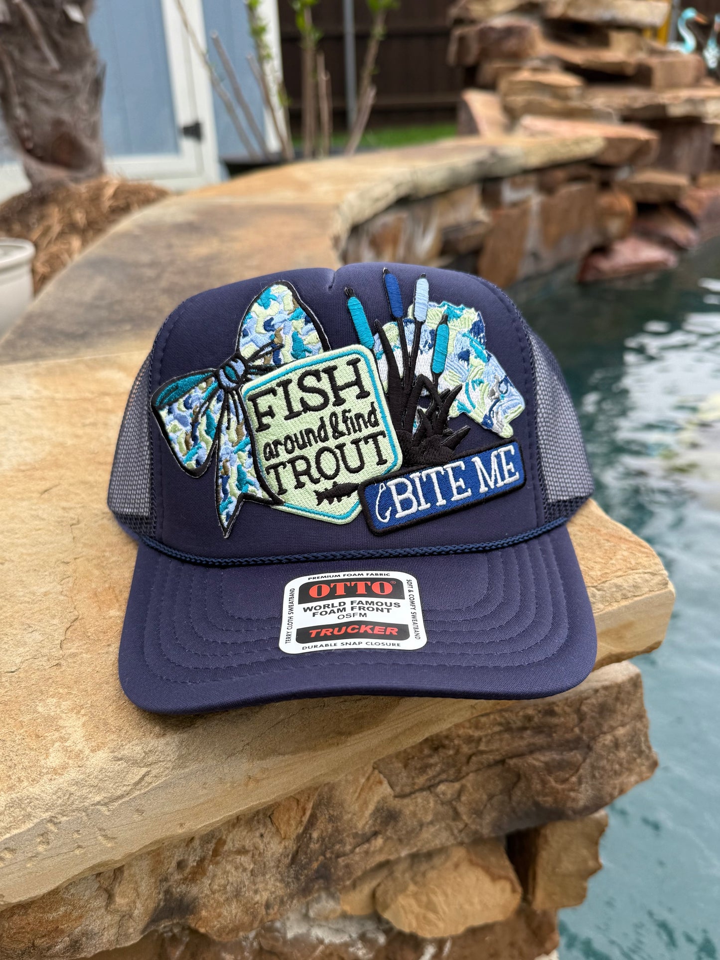 Fish Around & Find Trout (Navy)