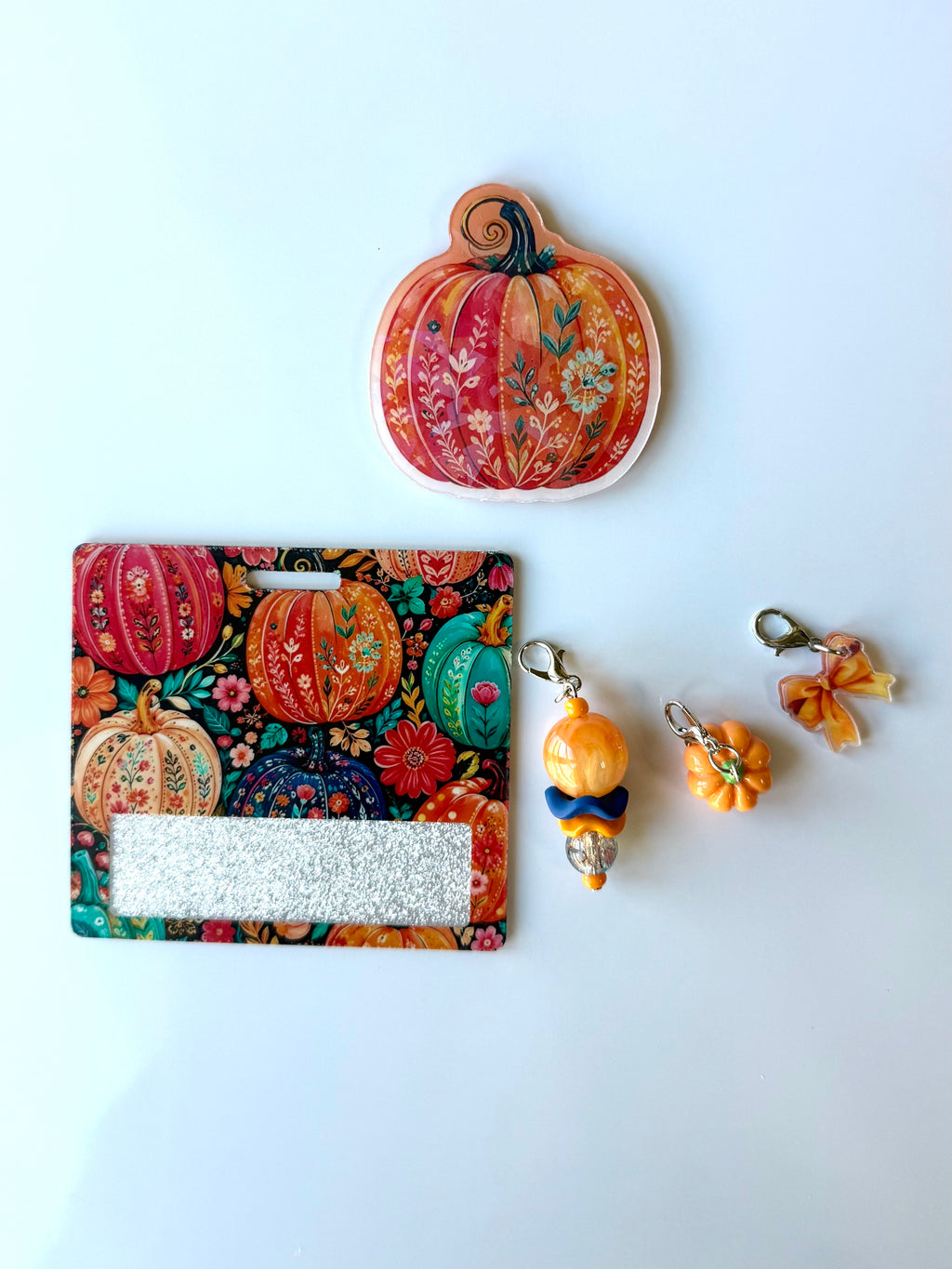 Fall Pumpkin Interchangeable Badge Reel Buddy