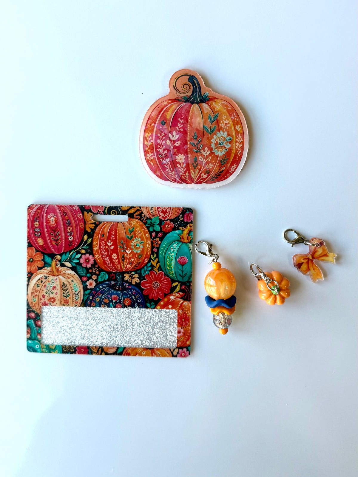 Fall Pumpkin Interchangeable Badge Reel Buddy