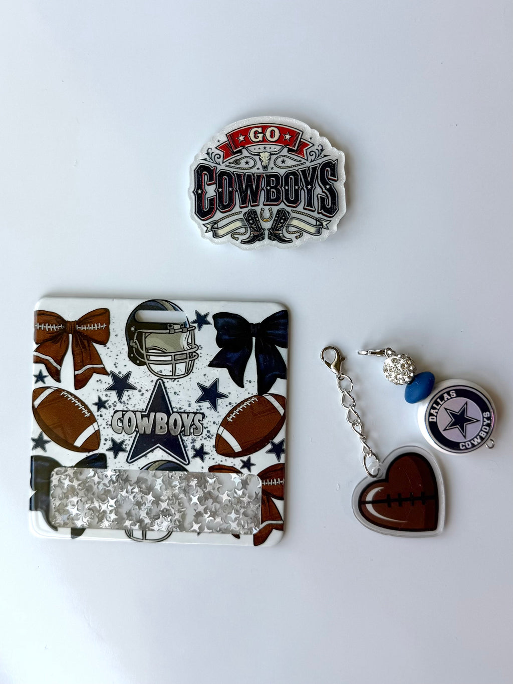 Go Cowboys Interchangeable Badge Reel