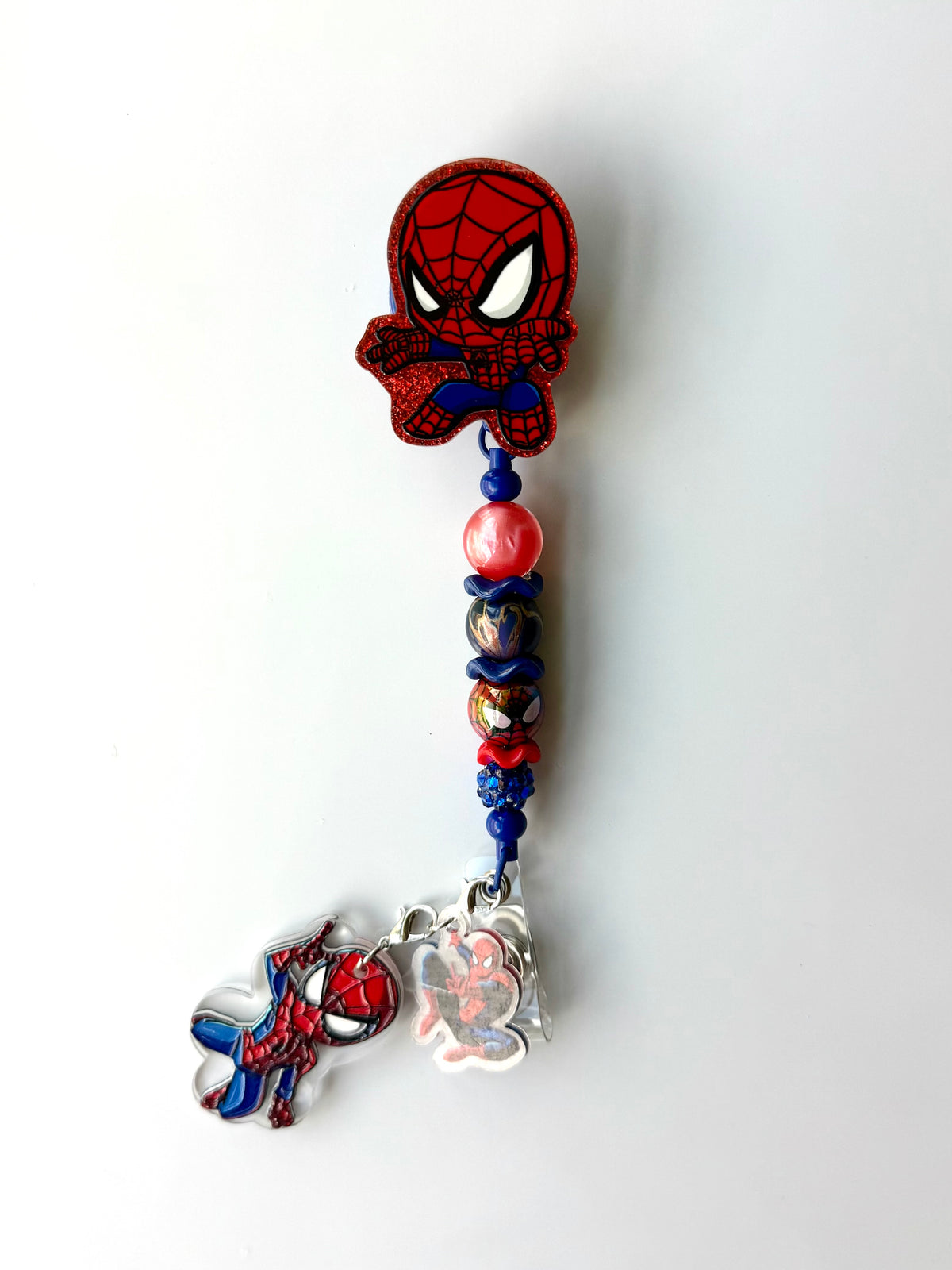 Spidey Beaded Interchangeable Badge Reel