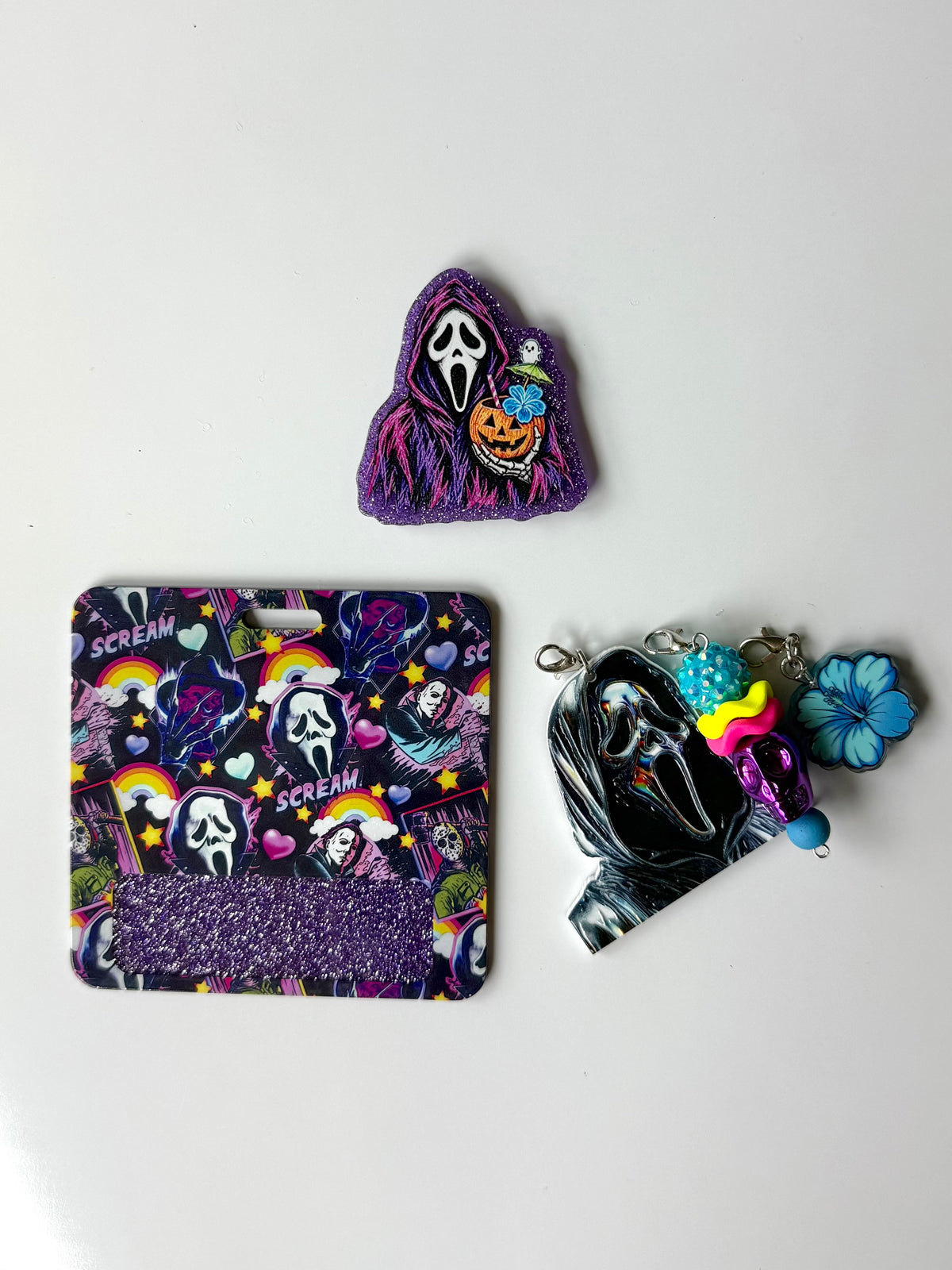 Ghostface colorful Interchangeable Badge Reel Buddy