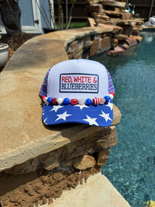 Red White & Blueberries Cap