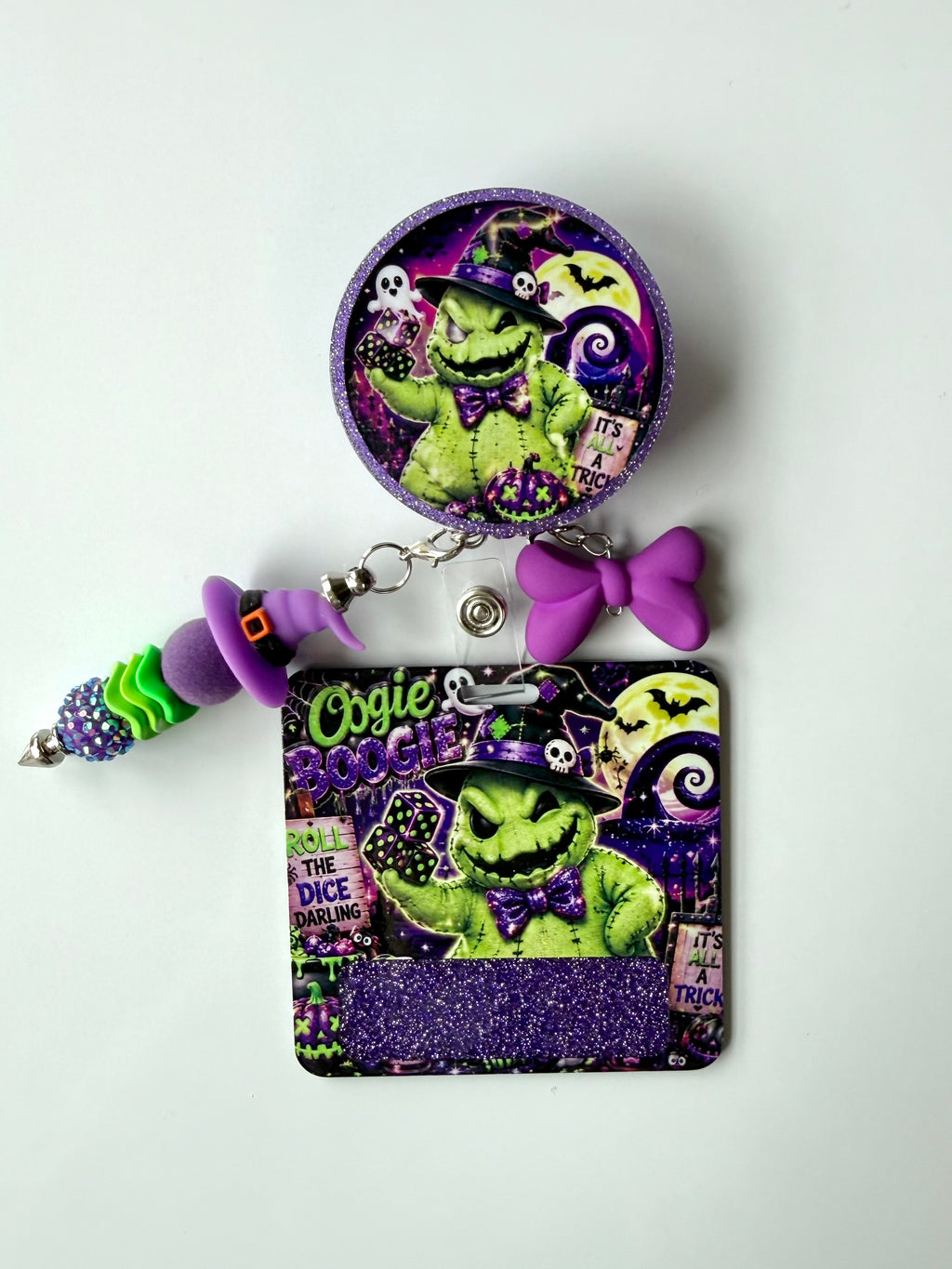 Oogie boogie  Interchangeable Badge Reel Buddy