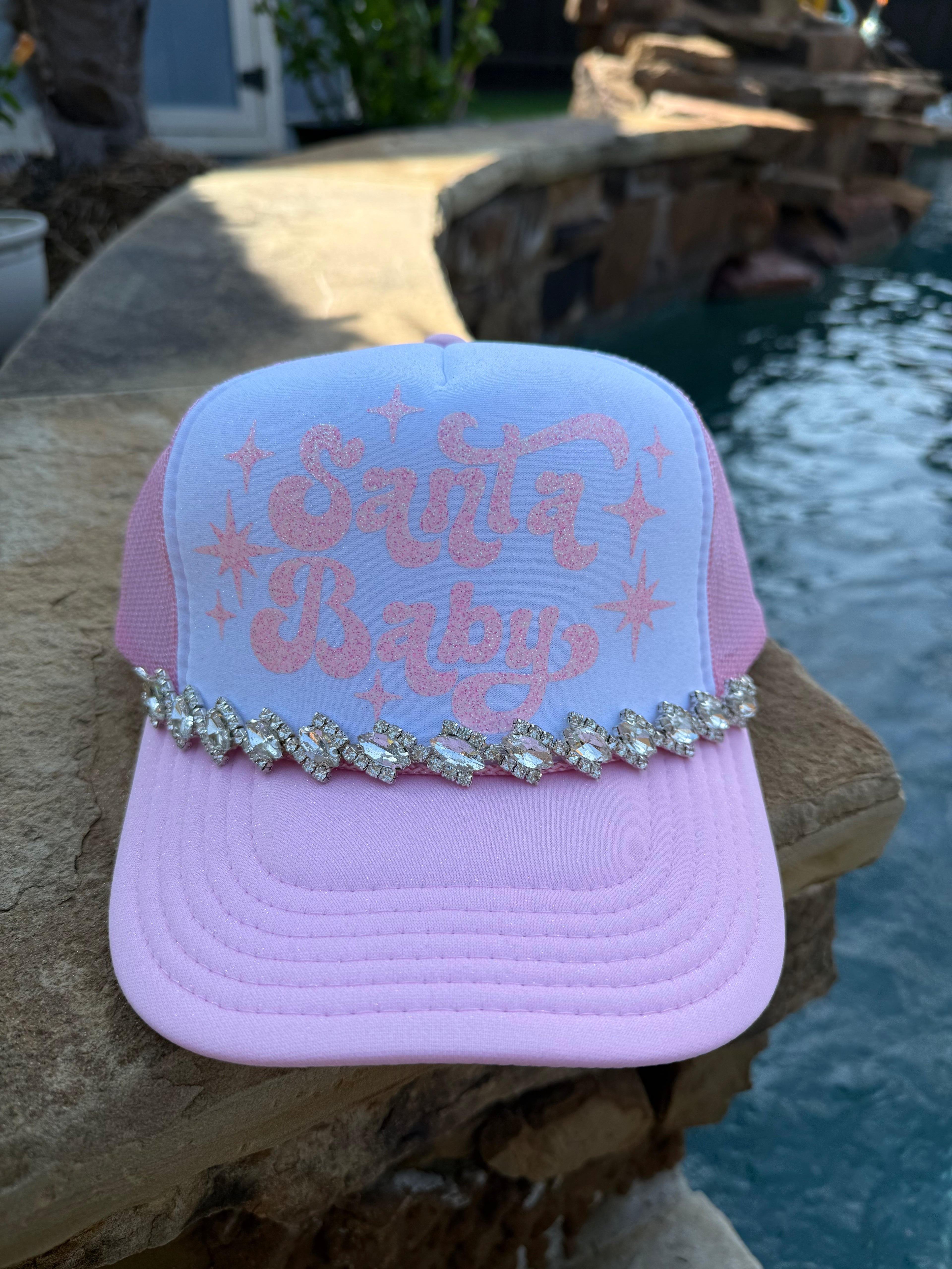 Santa Baby (Baby Pink) Christmas Cap