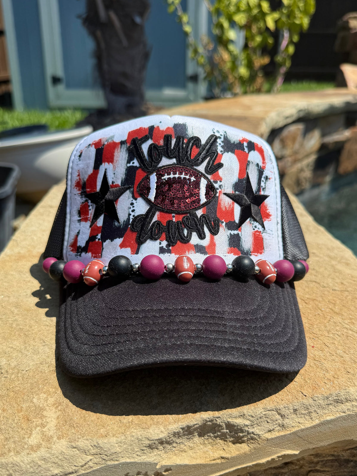 Touch Down (Red & Black) Cap
