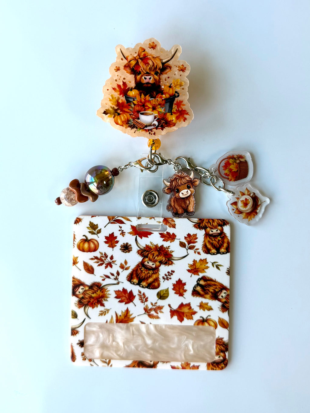Highland Cow Fall Interchangeable Badge Reel Buddy