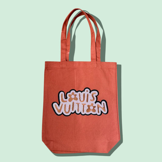 Louis Vuitton Inspired Pink & Orange Tote