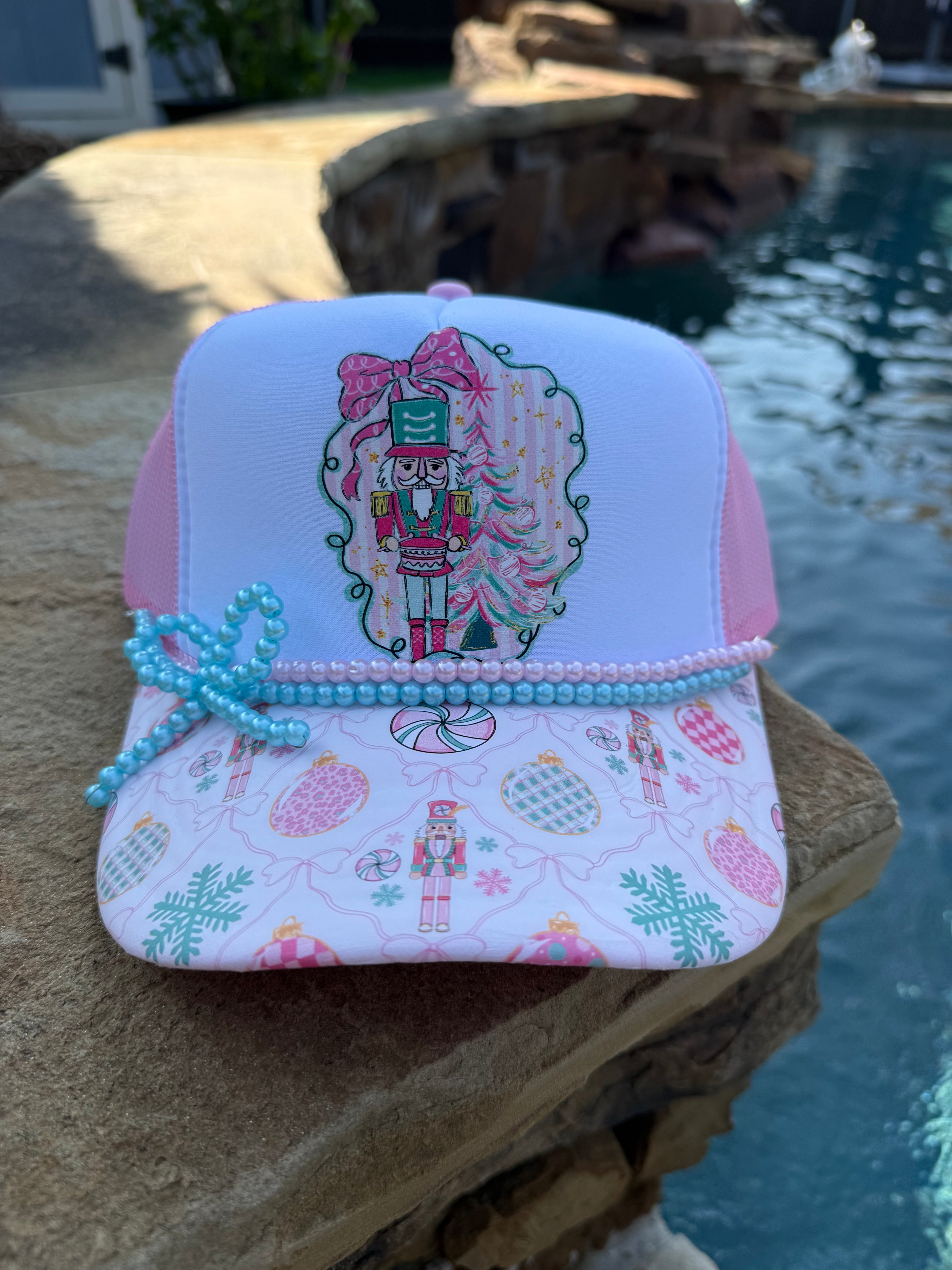Nutcracker Pink Christmas Cap