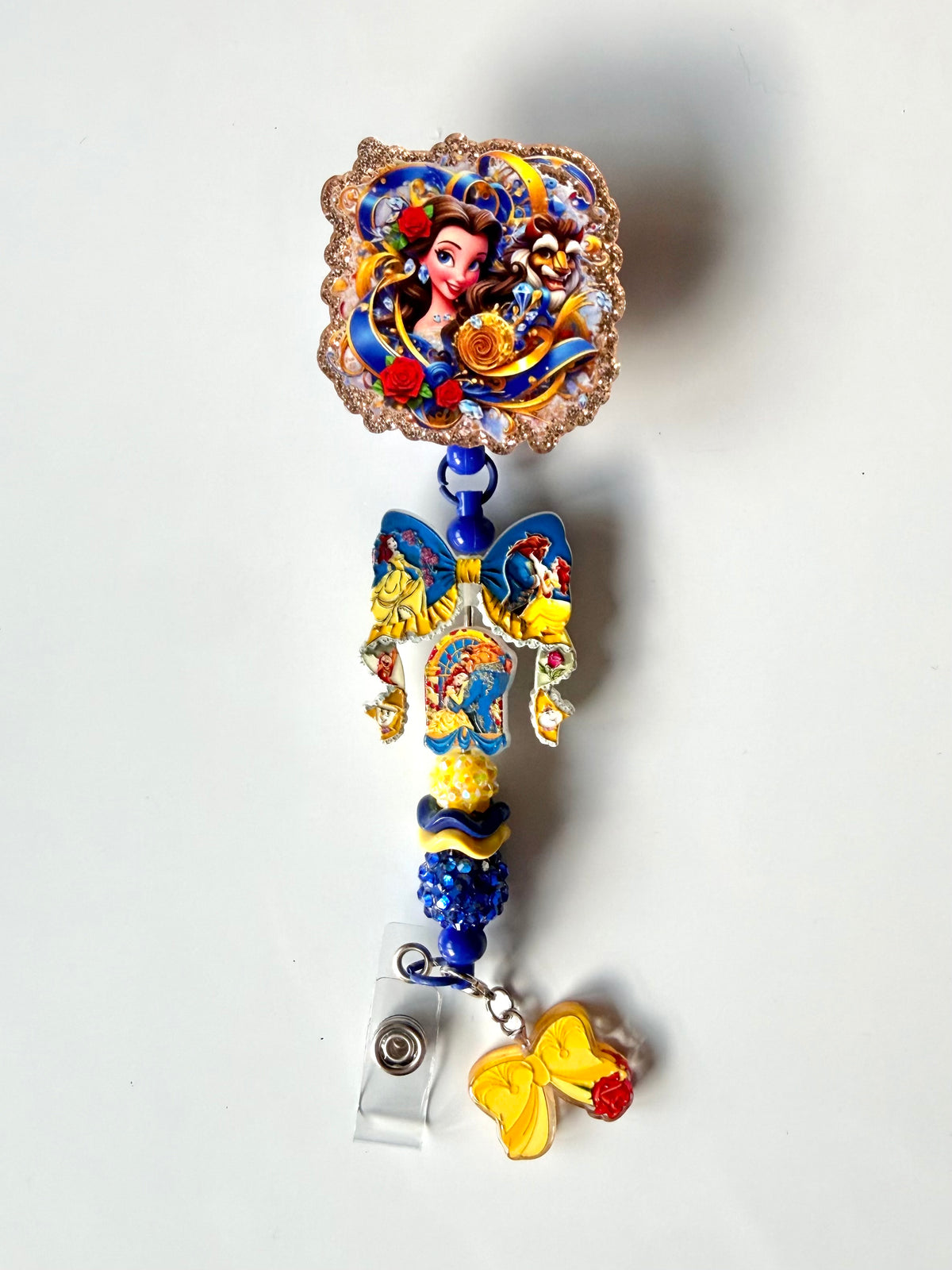 Belle & Beast Beaded Interchangeable Badge Reel