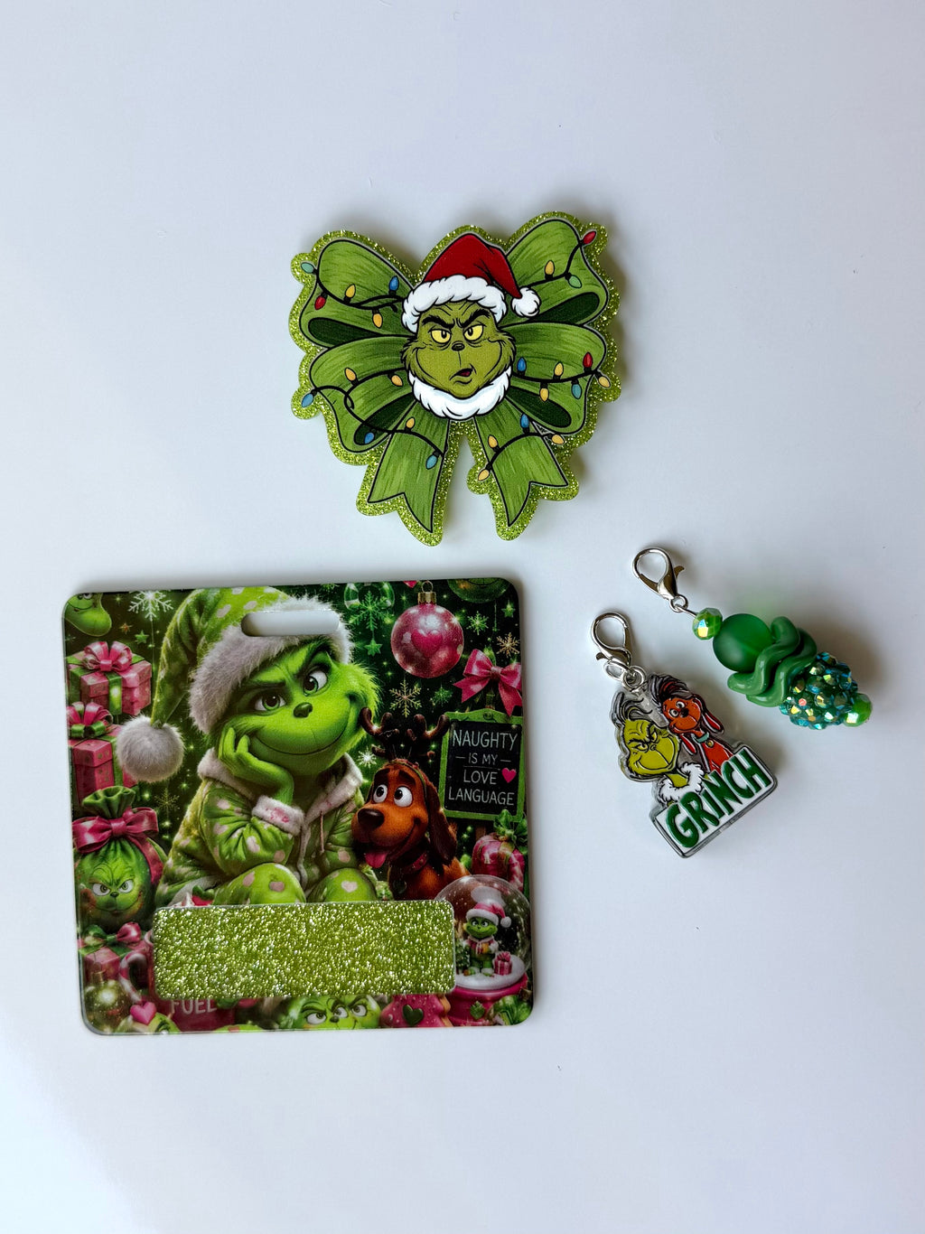 Green Monster Bow Interchangeable Badge Reel