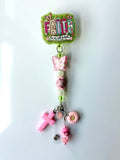 Faith Beaded Interchangeable Badge Reel