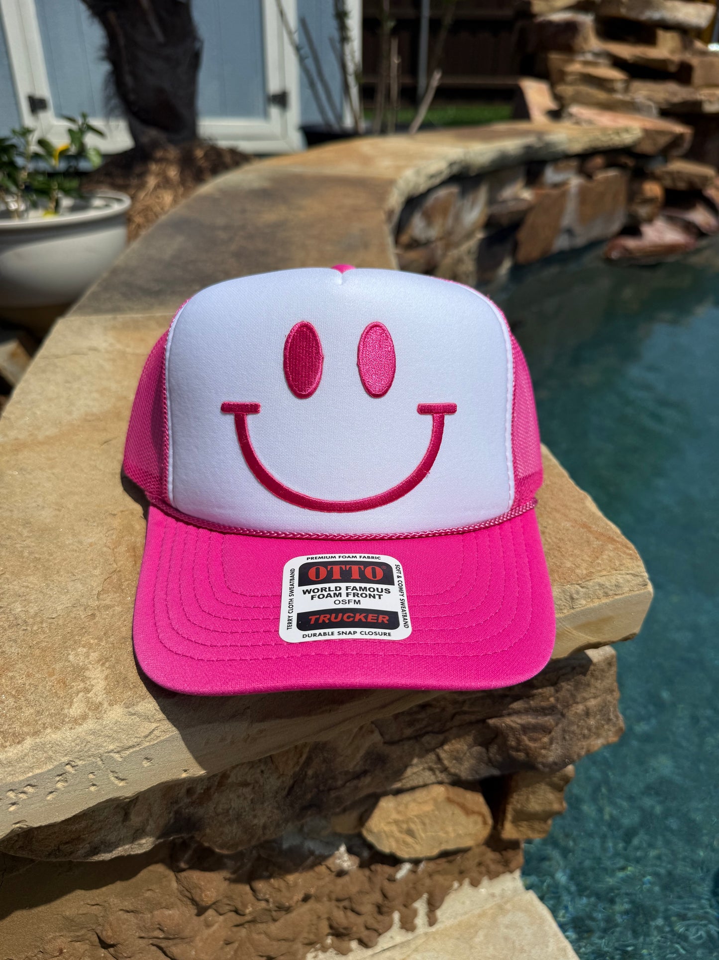 Smiley Face Cap (Pink)