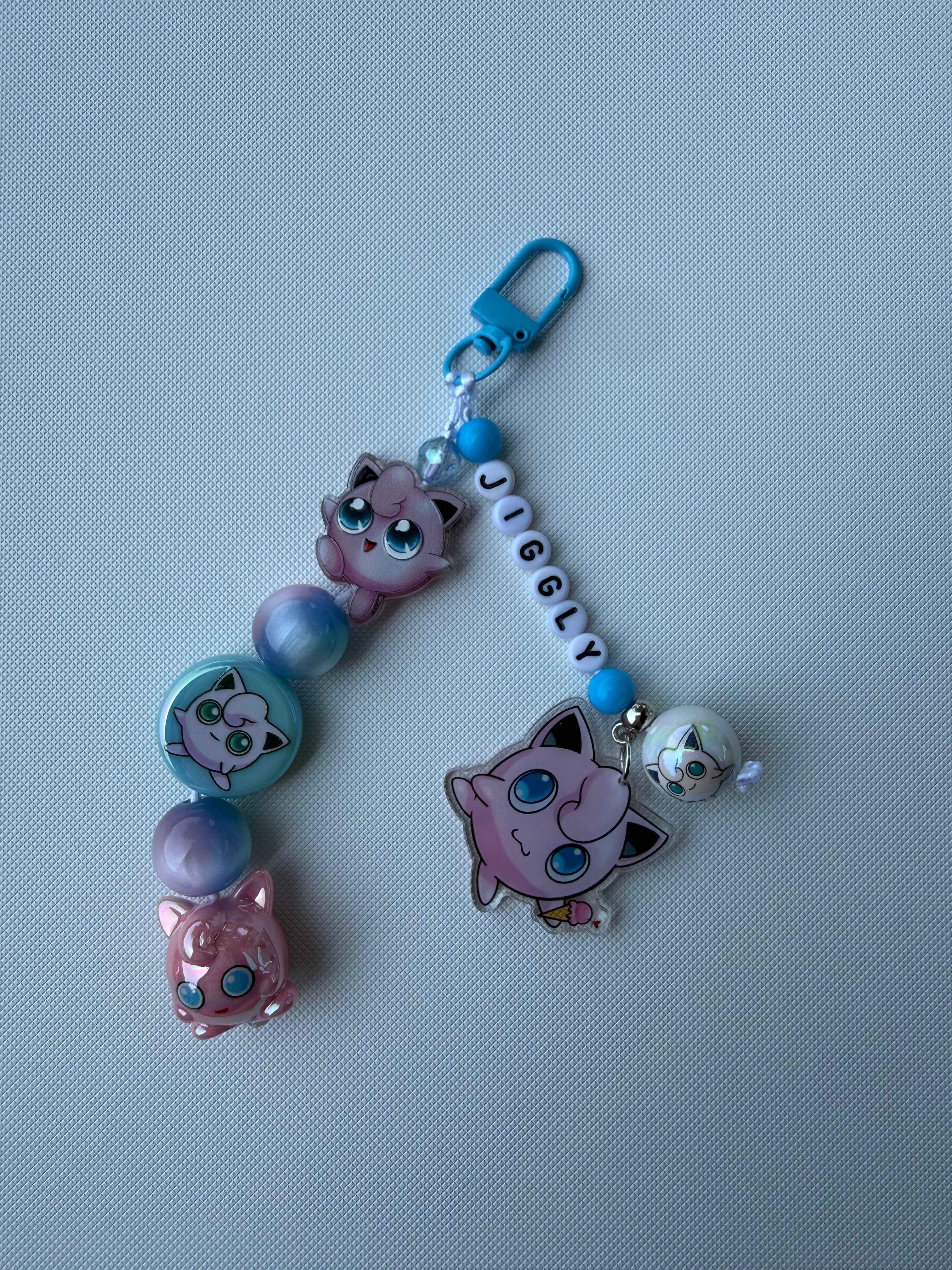 Blue Jigglypuff Binder/Bag Charm