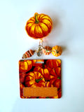Orange Pumpkin Interchangeable Badge Reel Buddy