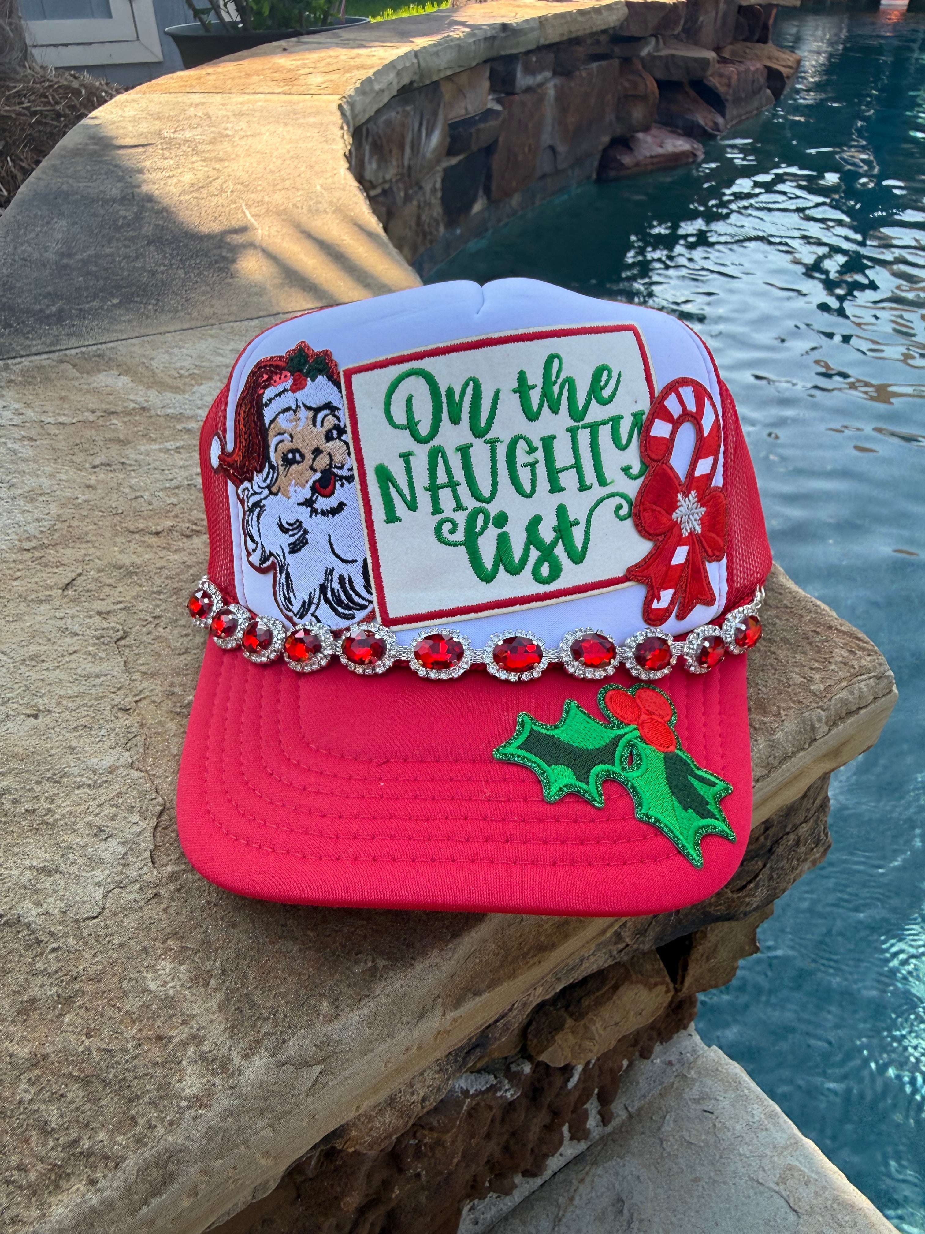 On the Naughty List Christmas Cap