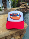 Red, White & blue Hot Dog Cap