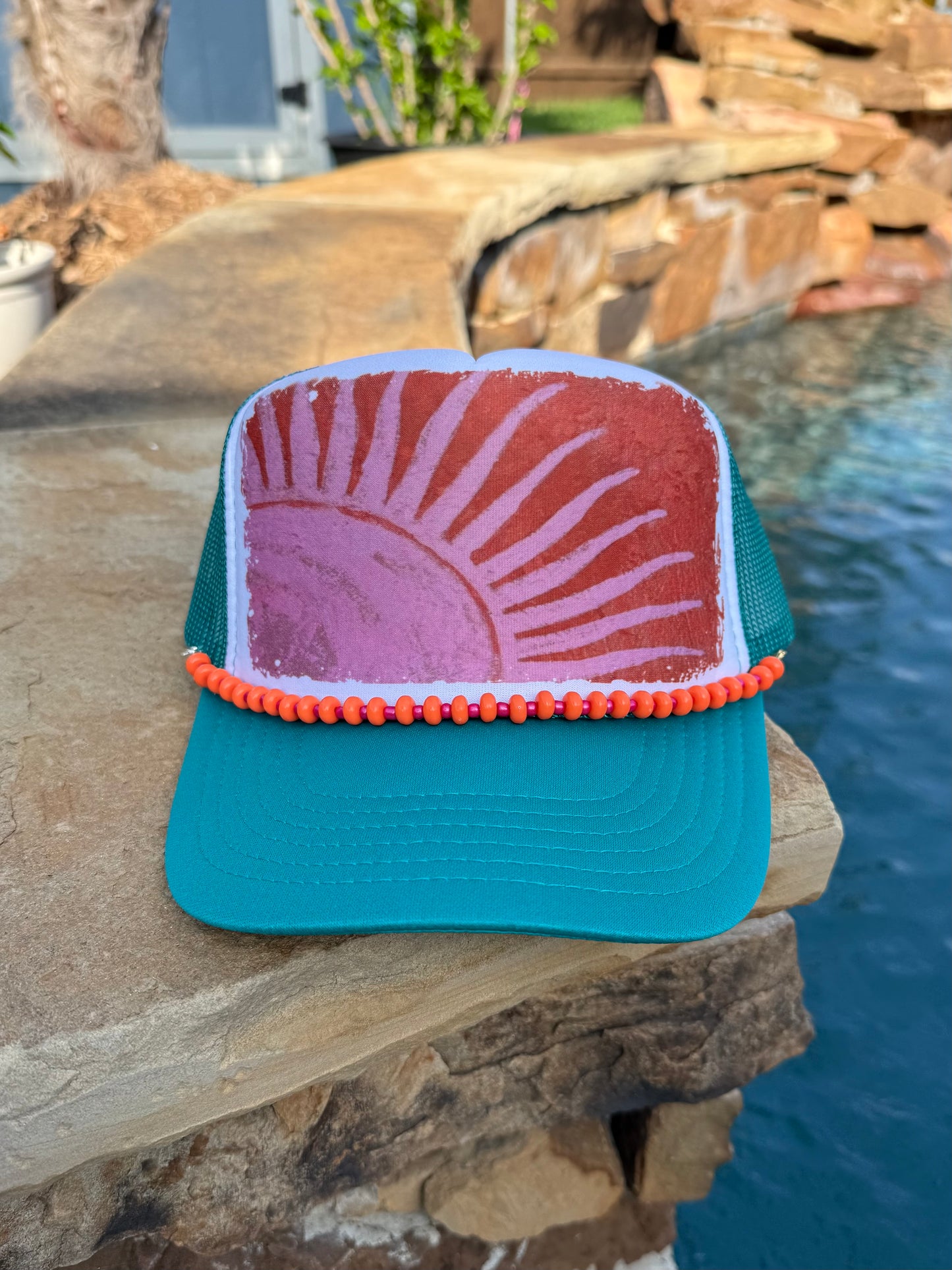 Sun Rays Summer Cap (teal)