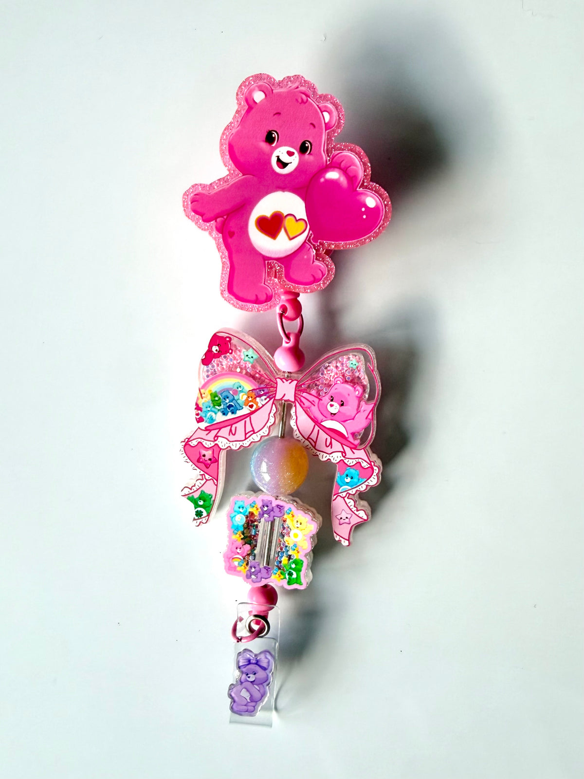 Love Bear Beaded Interchangeable Badge Reel