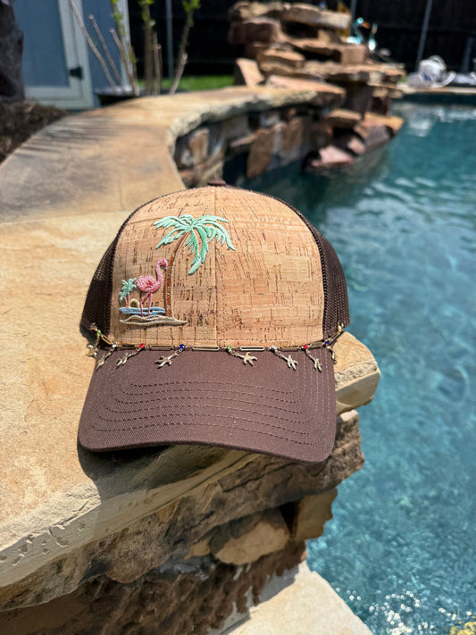 Flamingo Cork Front Cap