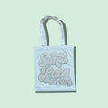 Cream Santa Baby Patch Tote