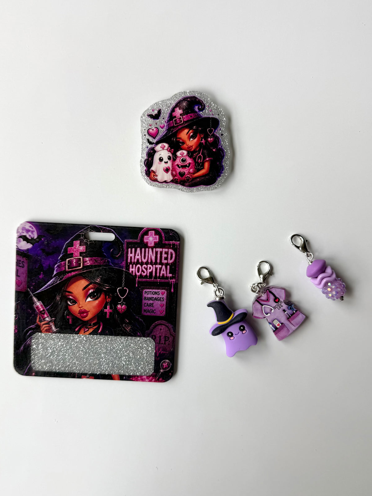 Witchy Nurse Interchangeable Badge Reel Buddy