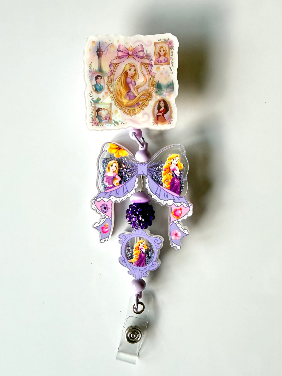 Rapunzel Beaded Interchangeable Badge Reel
