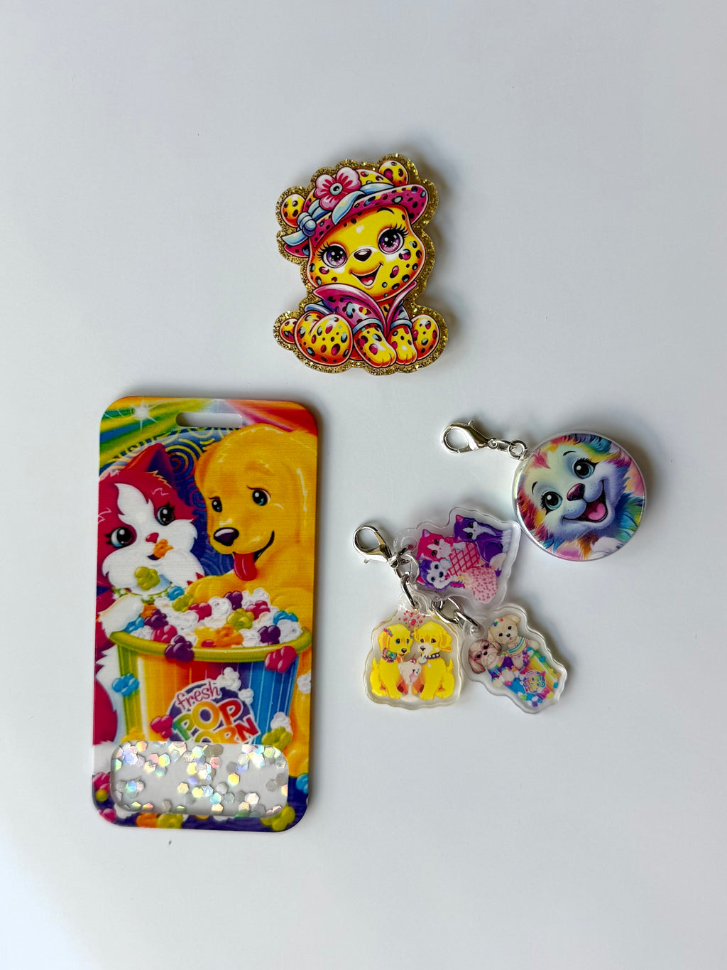 90s Rainbow Pets Interchangeable Badge Reel Buddy