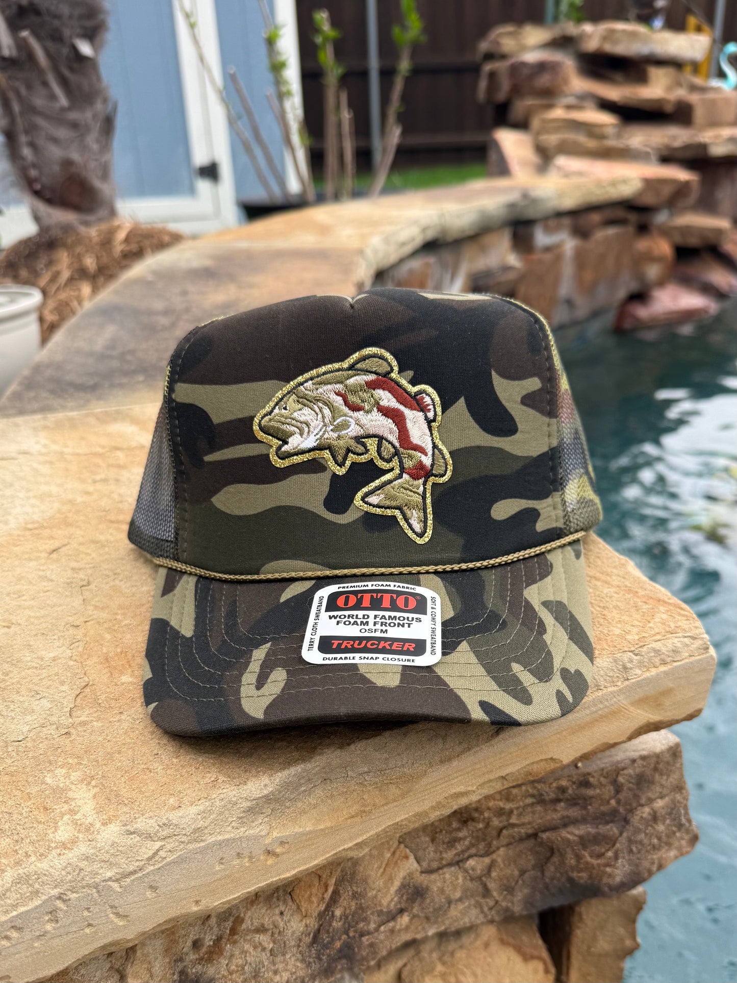 Bass Fish Cap (Camo)