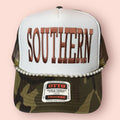 White & Camo Southern Hat