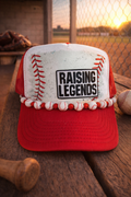 Red & White Raising Legends Baseball Cap