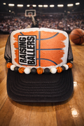 Black & White Rising Ballers Basketball Cap