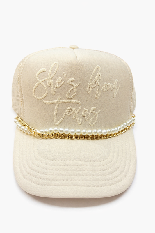 Tan & Cream Puff Print She's from Texas