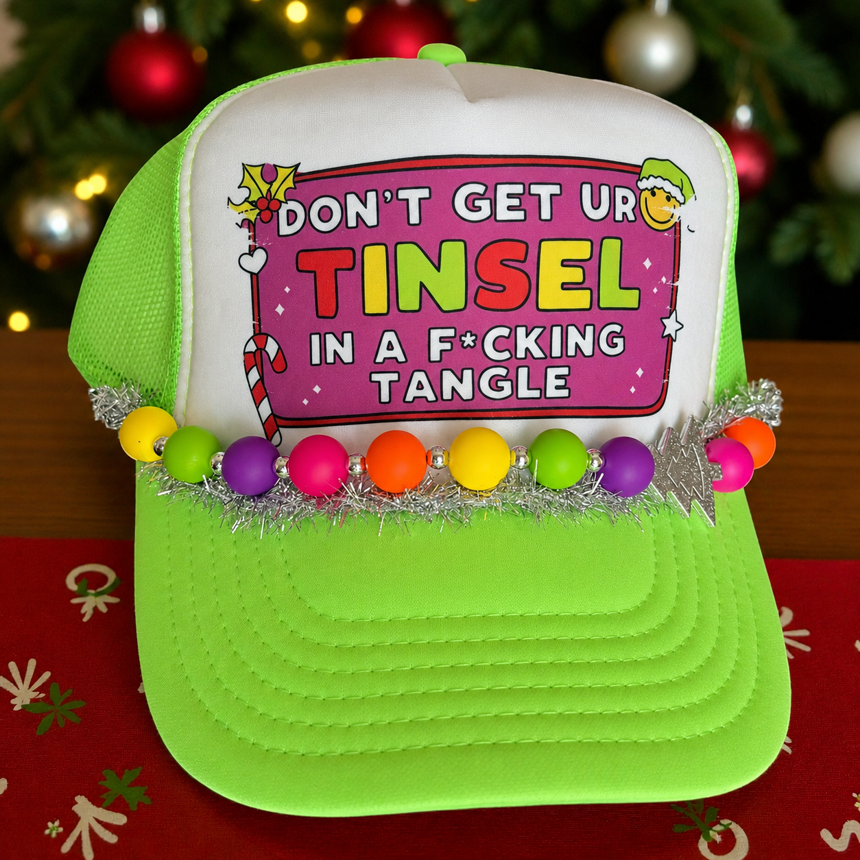 Funny Tinsel Christmas Cap