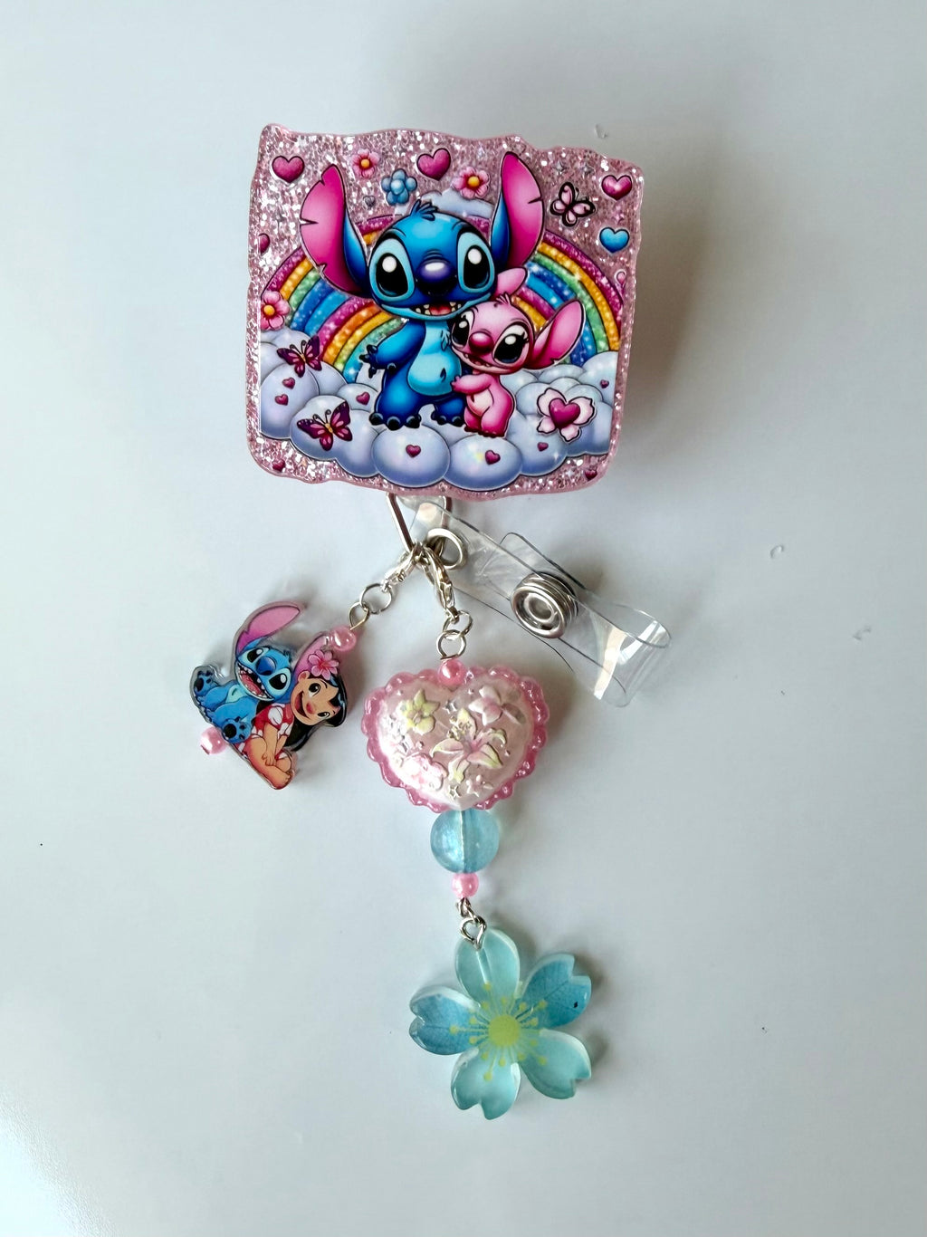 Stitchy Charmed Badge Reel with ID Holder