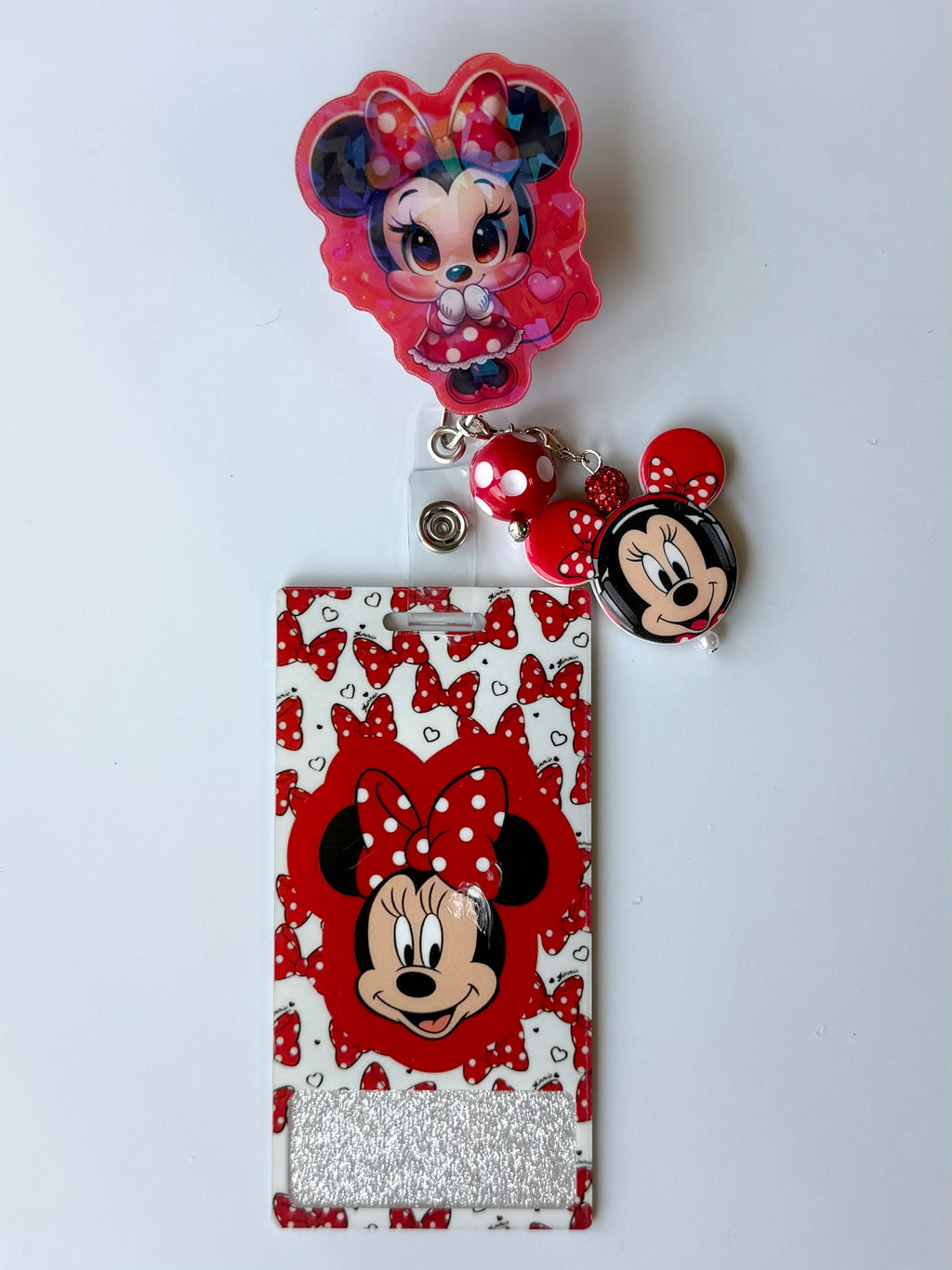 Red Miss Min Interchangeable Badge Reel