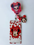Red Miss Min Interchangeable Badge Reel